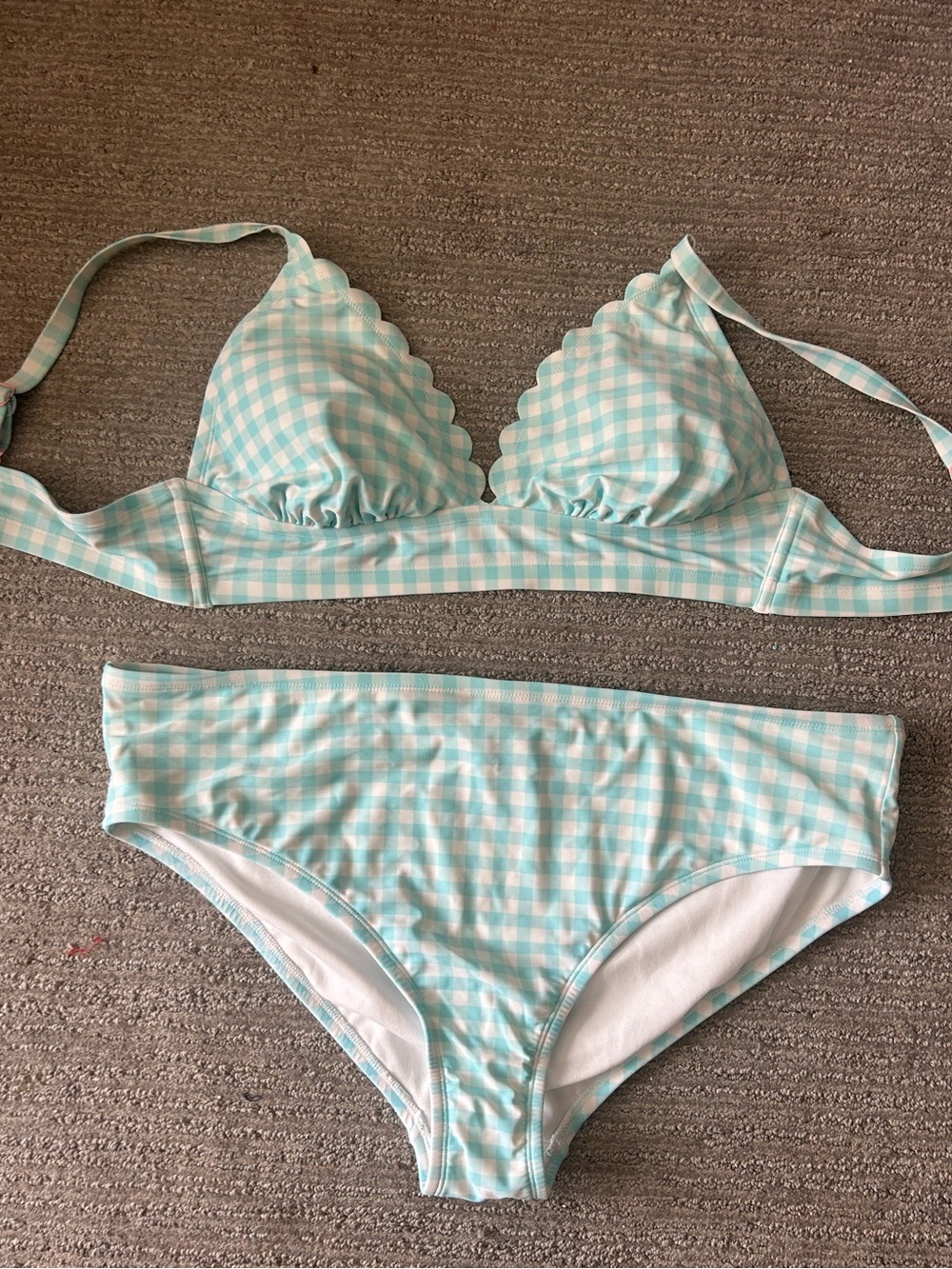 Stoney clover lane blue gingham bikini